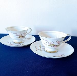 Nikko Fine China Set of 2 Cups/Saucers Set